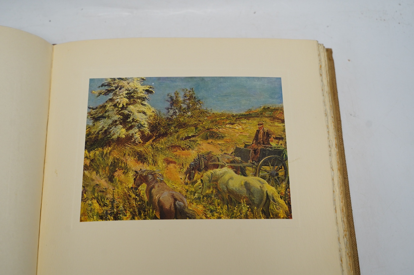 Masefield, John - The Country Scene, 1st edition, illustrated with 42 coloured plates by Edward Seago, 4to, half cloth, Collins, London, 1937 and Tribute to Ballet, illustrated by Edward Seago, Collins, London, 1938 (2).